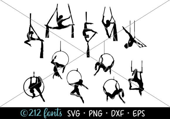 Download Aerialist Aerial Silhouette Clip Art SVG - Aerial Collection